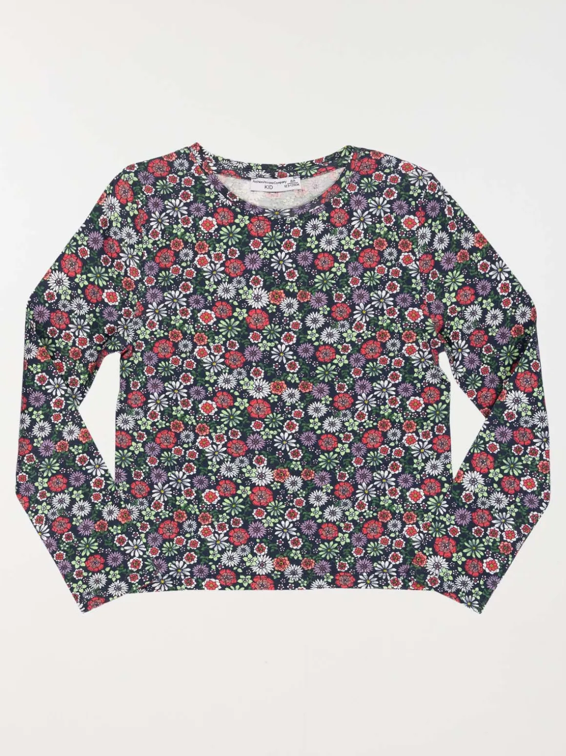 T-shirt motifs fleurs fille (3-12A)
