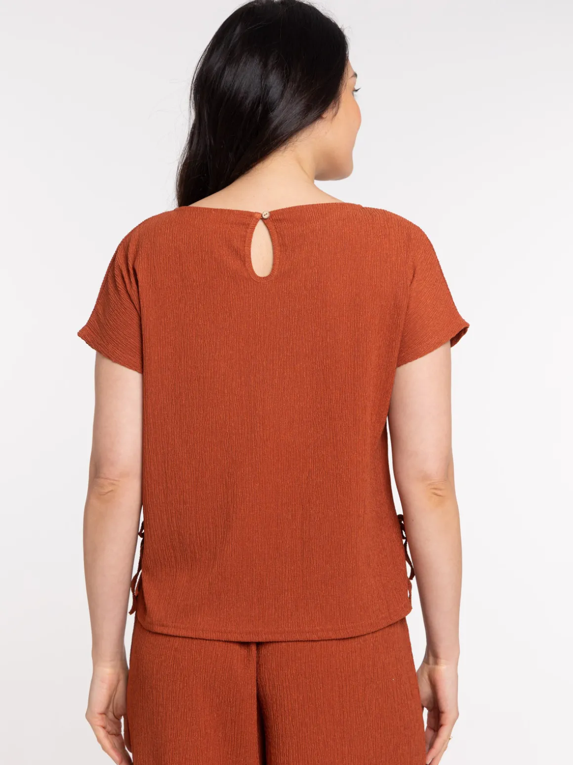 T-shirt noeuds côtés femme