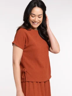 T-shirt noeuds côtés femme