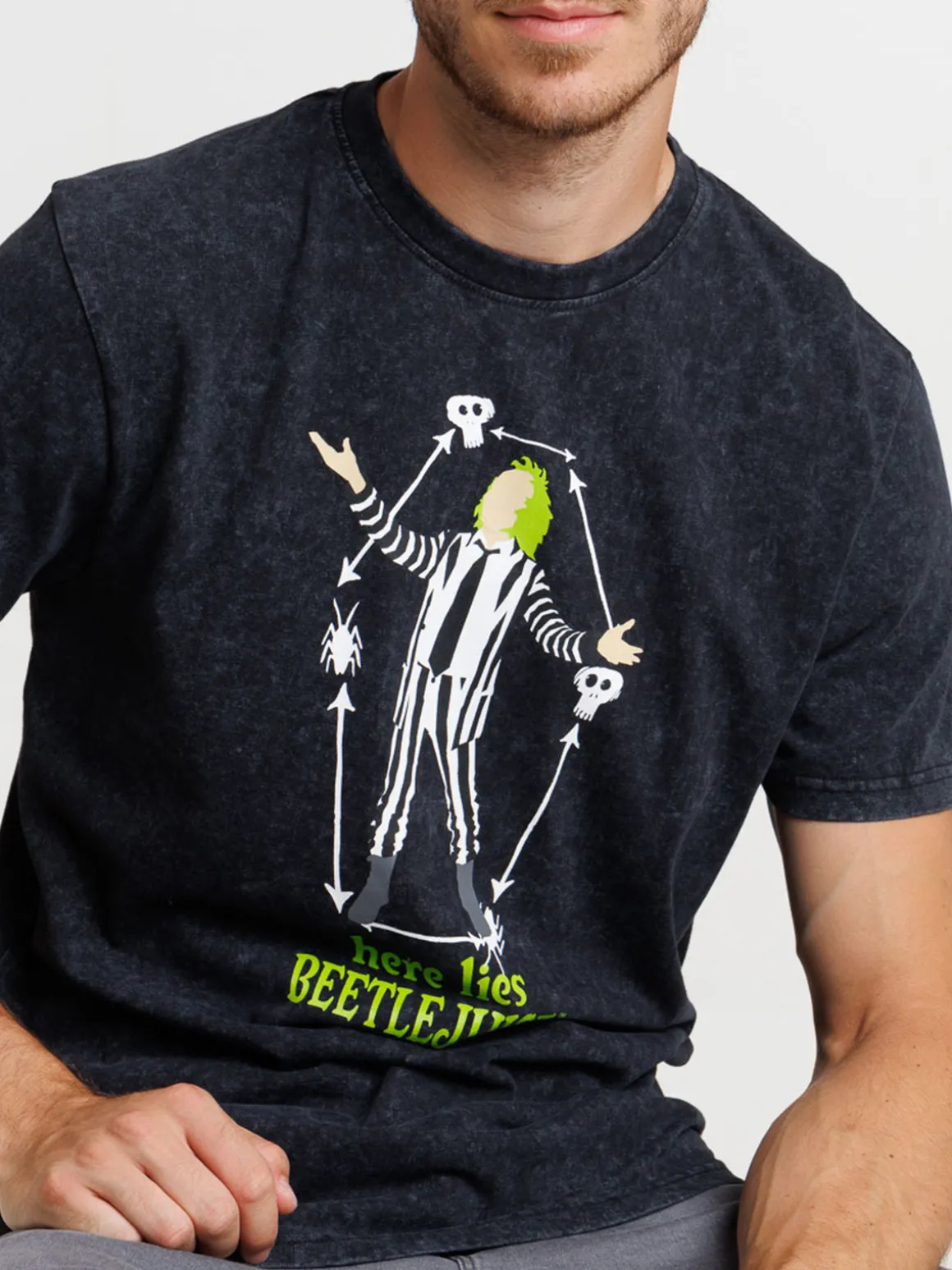 T-shirt noir Beetlejuice homme