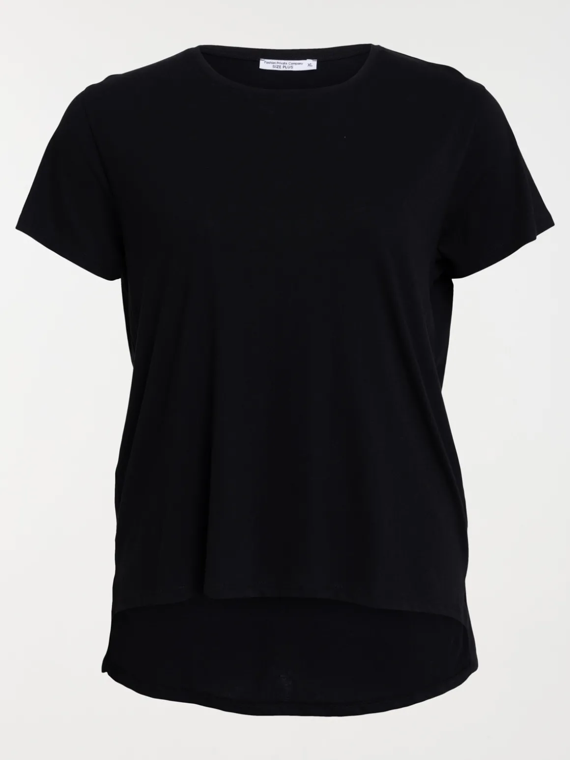 T-shirt noir grande taille femme