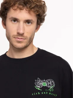 T-shirt noir Rick et Morty homme