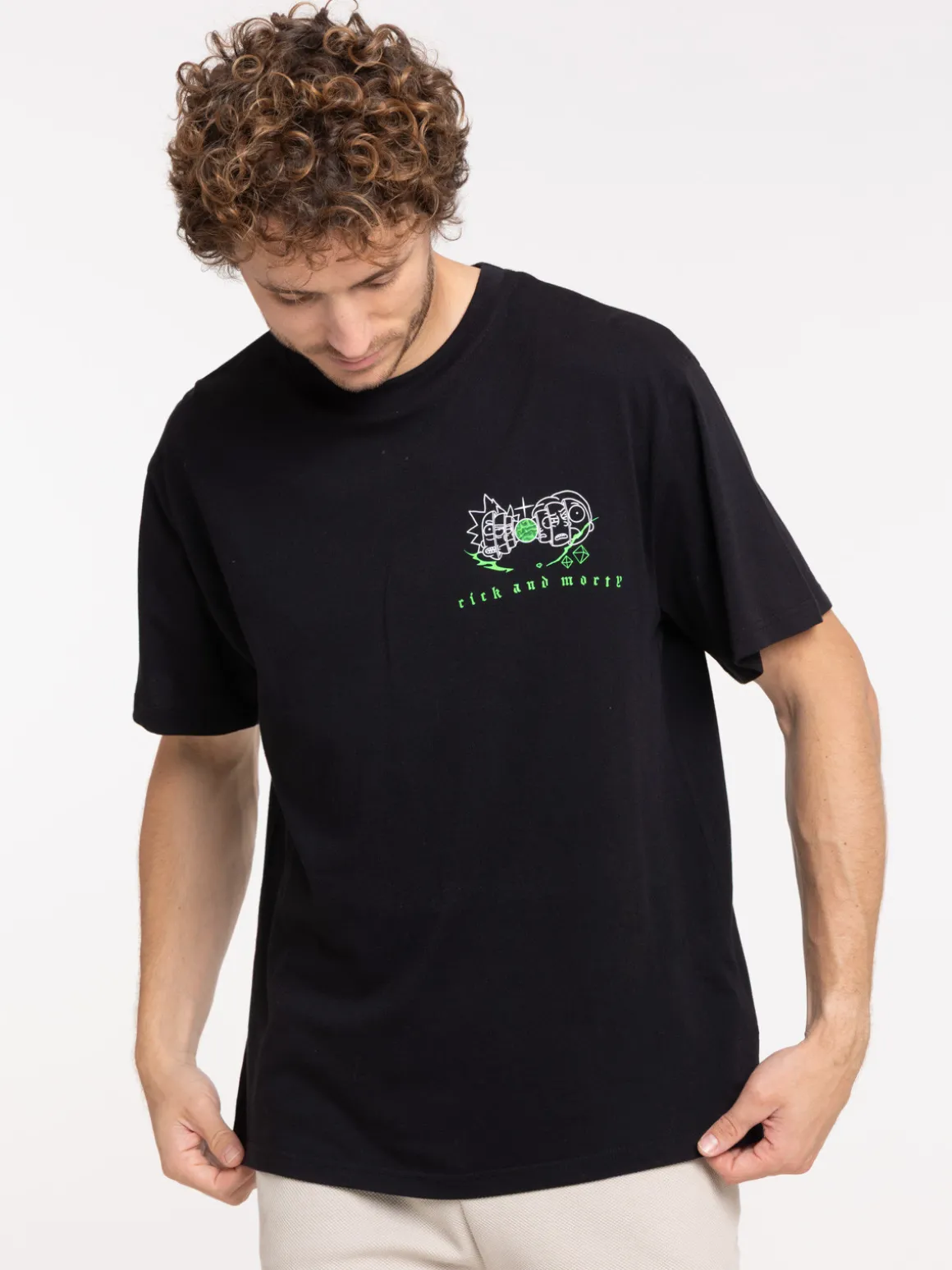T-shirt noir Rick et Morty homme