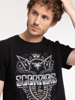 T-shirt noir Scorpions homme