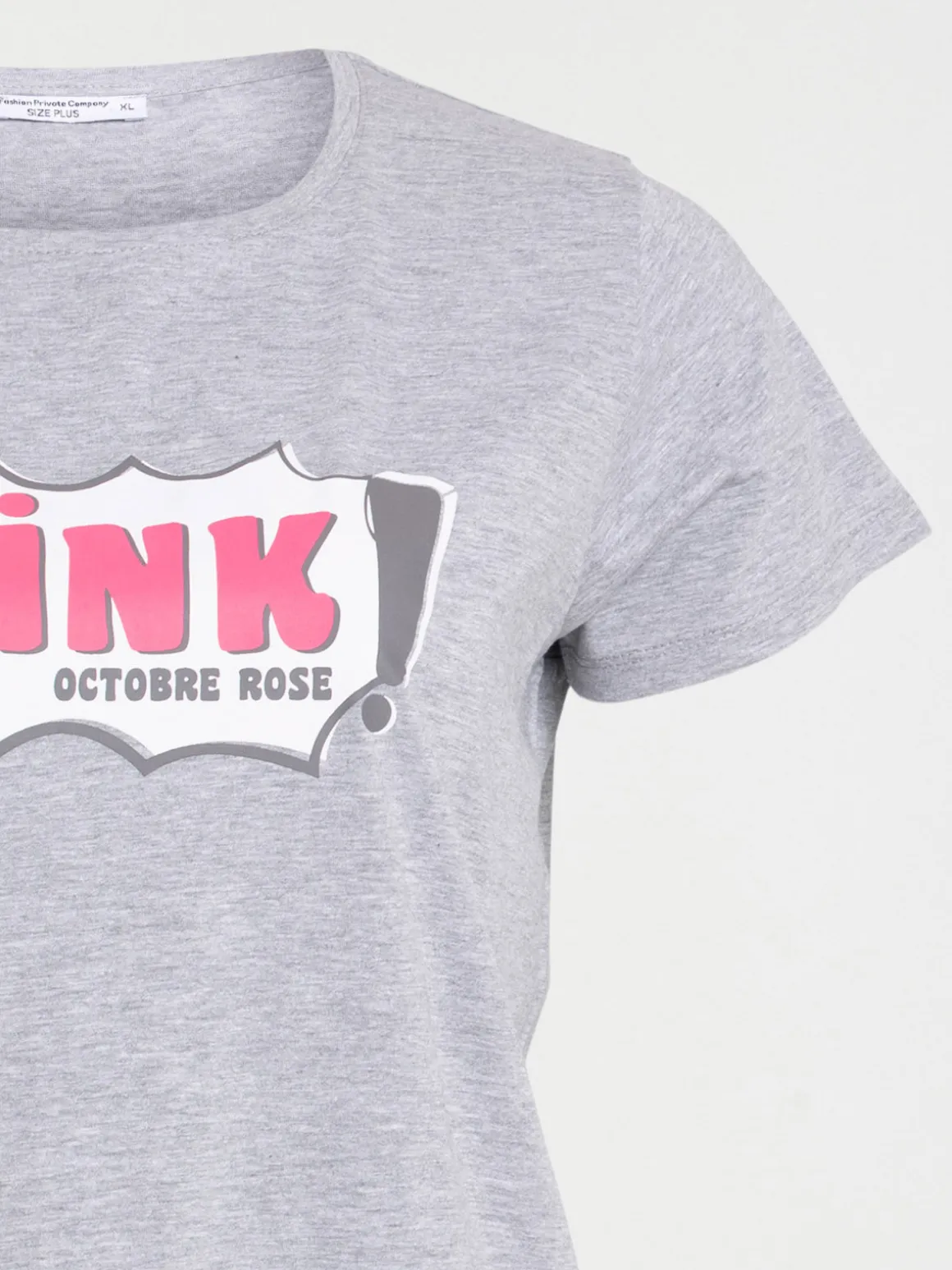 T-shirt octobre rose grande taille femme