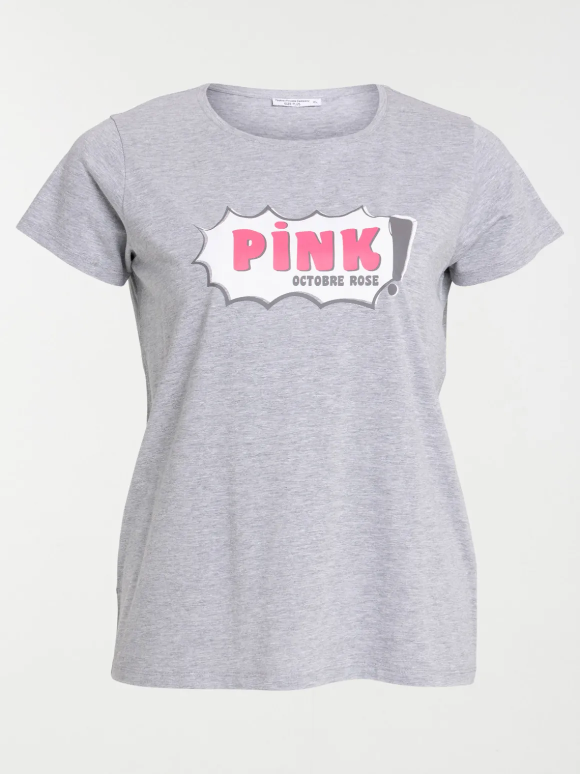 T-shirt octobre rose grande taille femme
