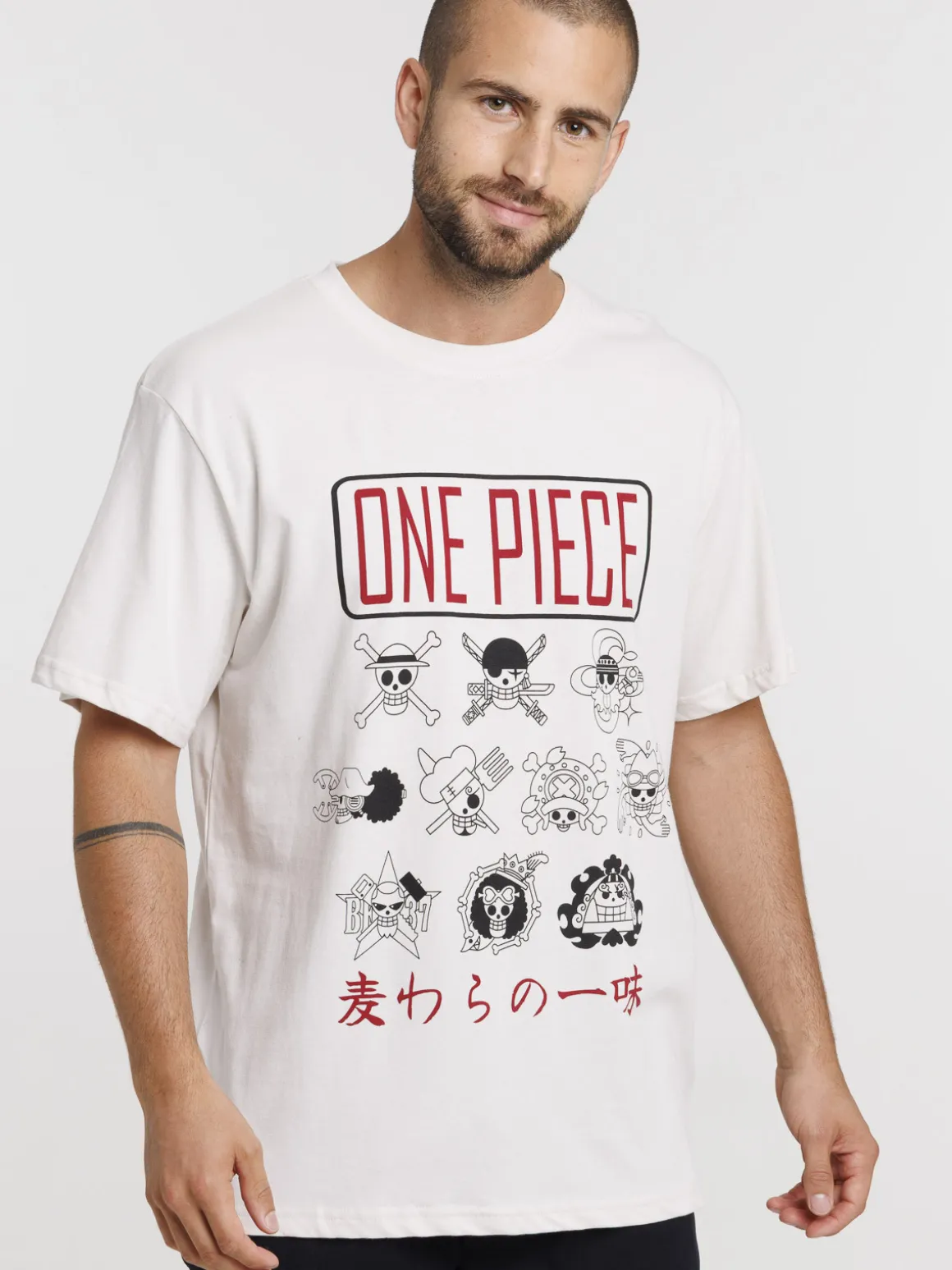 T-shirt One piece homme coloris craie