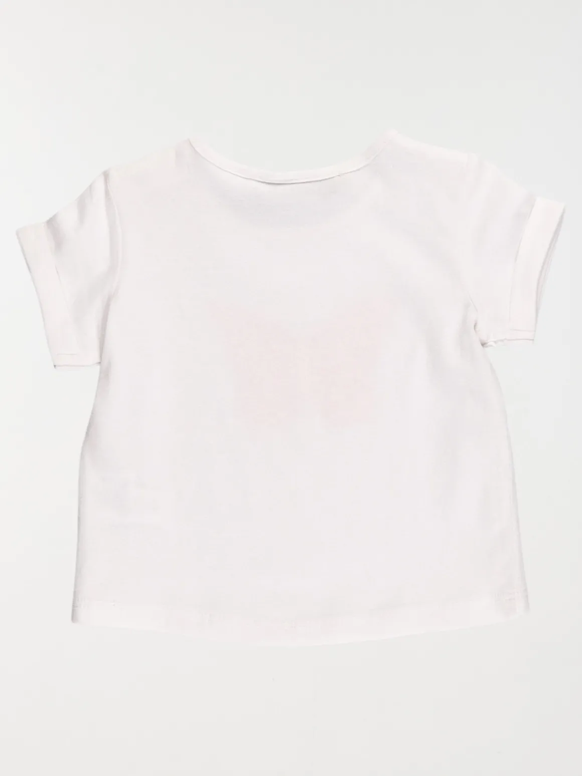 T-shirt papillon fille blanc (3-24M)