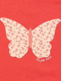 T-shirt papillon fille pastèque (3-24M)