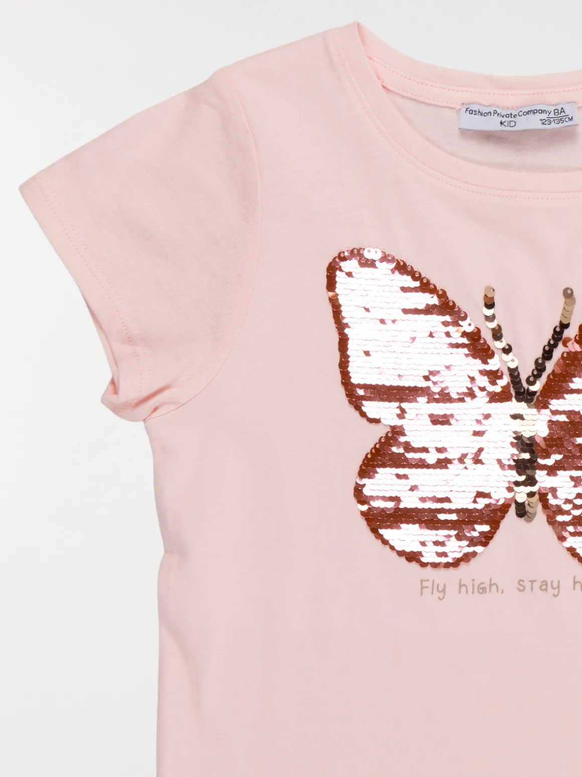 T-shirt papillon sequins fille (3-12A)