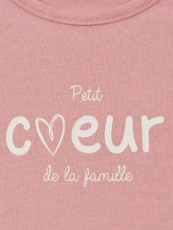 T-shirt petit coeur fille (3-36M)