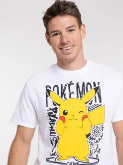 T-shirt Pokémon blanc homme