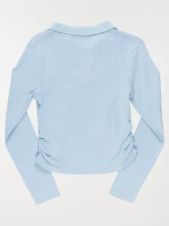 T-shirt polo bleu pâle fille (XXS-M)