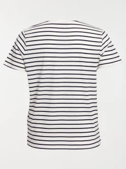 T-shirt rayé col V grande taille femme