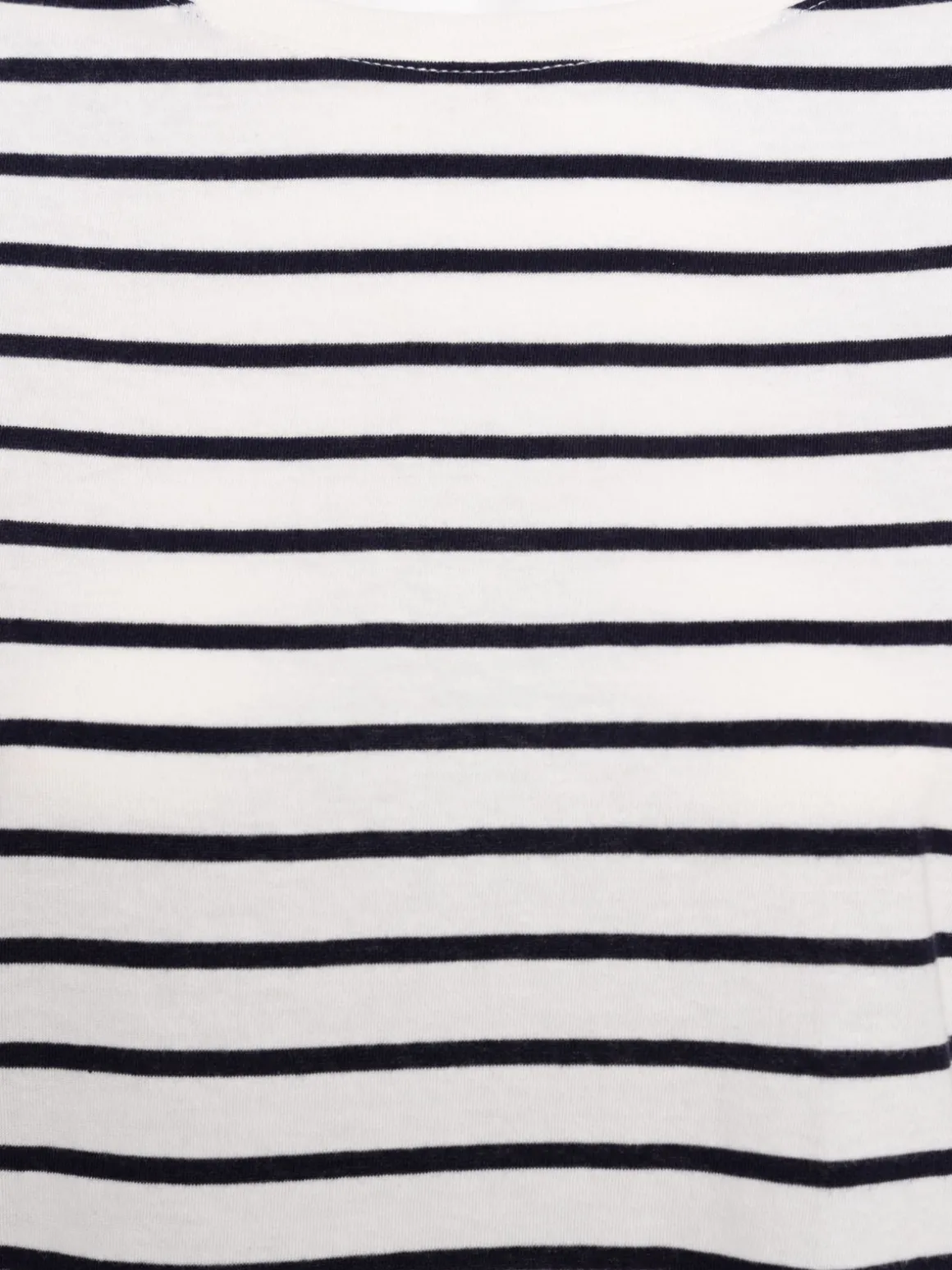 T-shirt rayé écru et navy femme