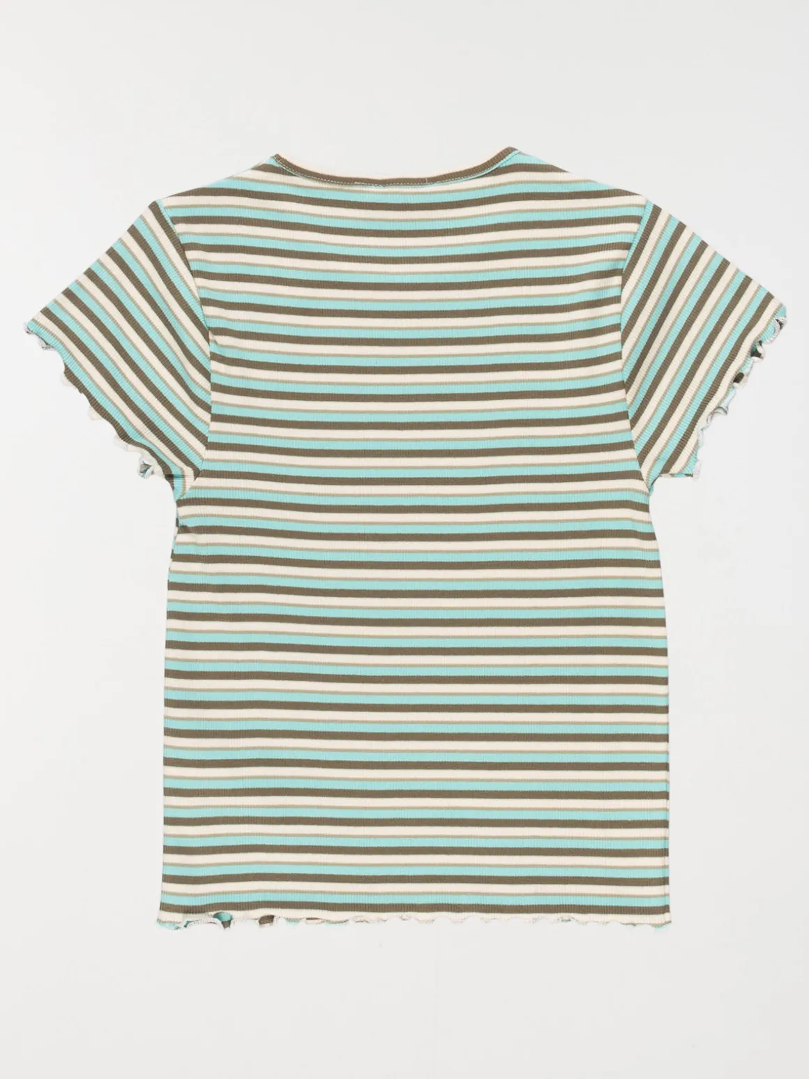 T-shirt rayé côtelé fille (XXS-M)