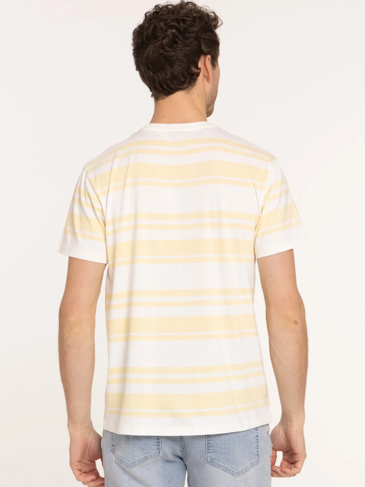 T-shirt rayé en coton homme