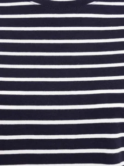 T-shirt rayé navy et écru femme