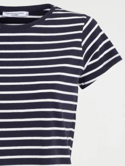 T-shirt rayé navy et écru femme