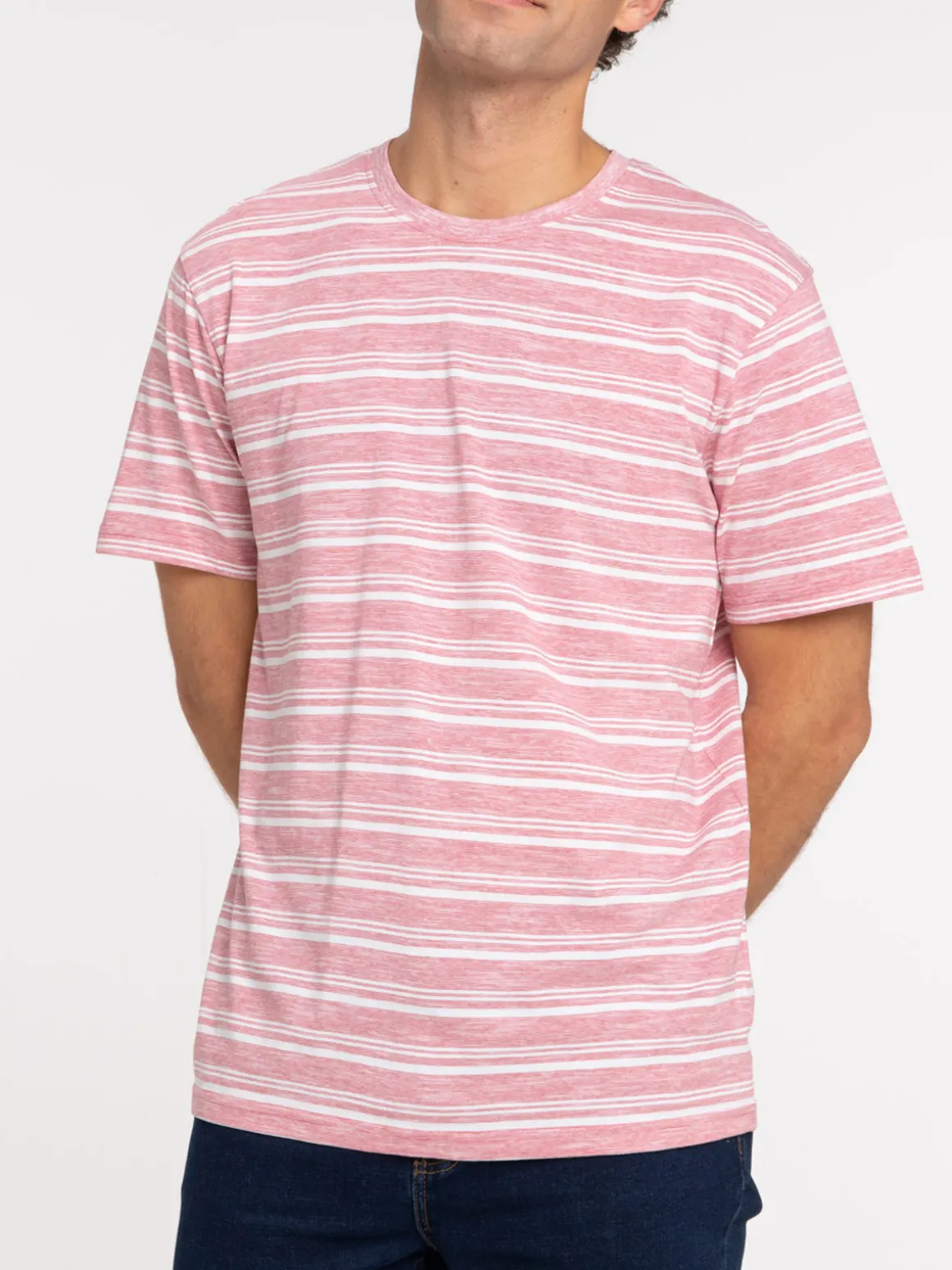 T-shirt rayé tomette homme