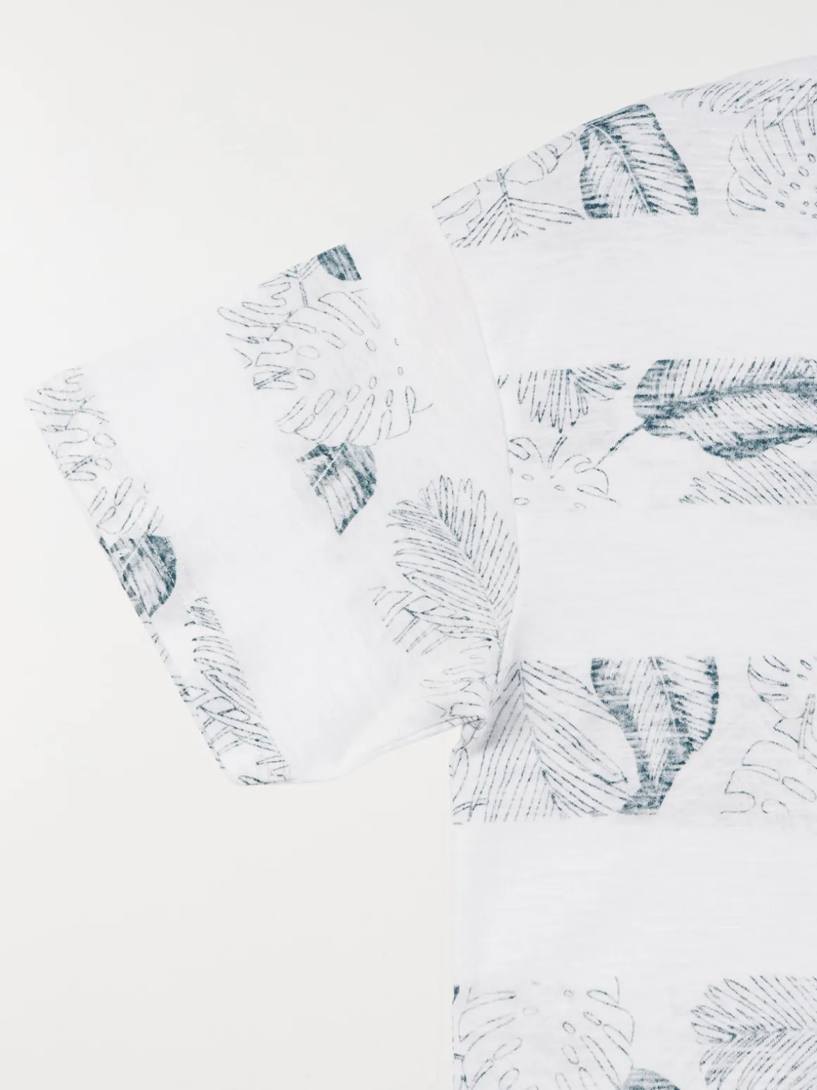 T-shirt rayure feuillage garçon (XXS-M)