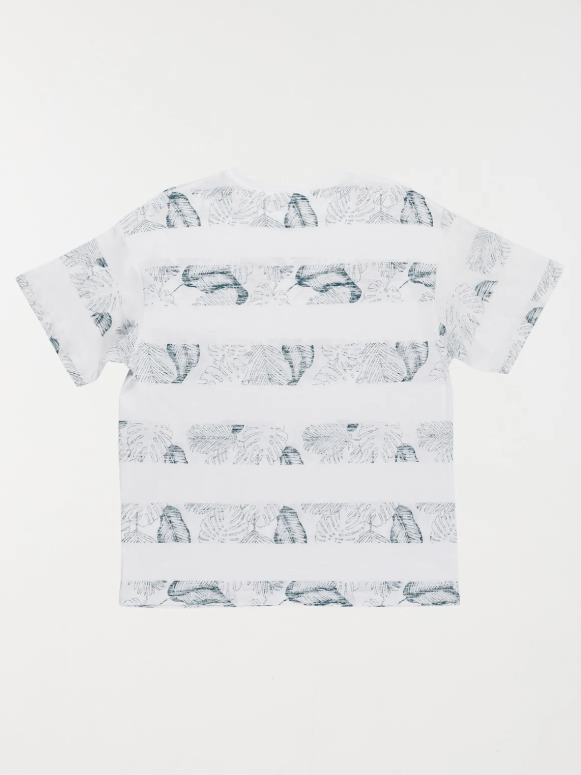 T-shirt rayure feuillage garçon (XXS-M)