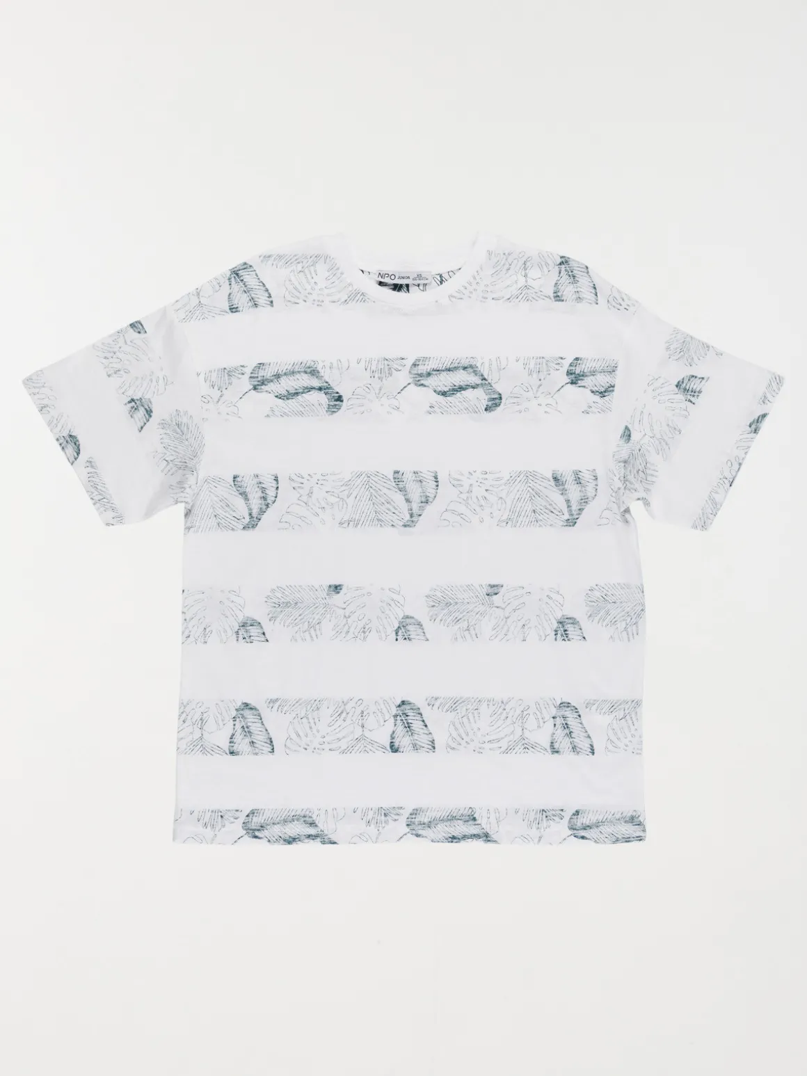 T-shirt rayure feuillage garçon (XXS-M)