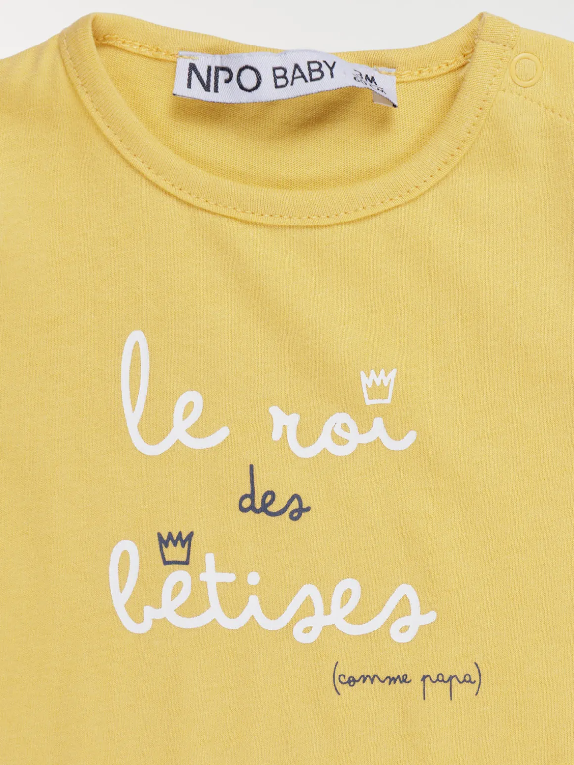 T-shirt roi des bêtises garçon (3-36M)