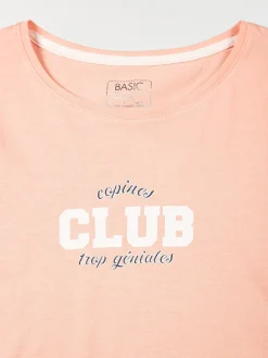 T-shirt rose imprimé fille (10-16A)