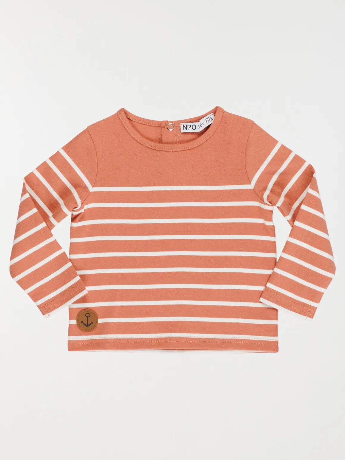 T-shirt rose sauvage rayé garçon (3-36M)