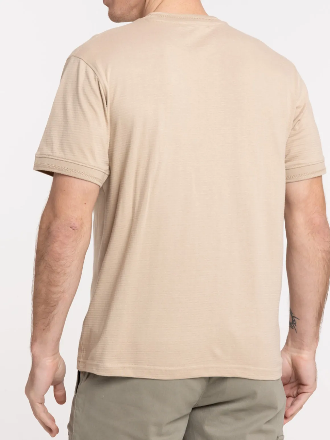 T-shirt sable col rond homme