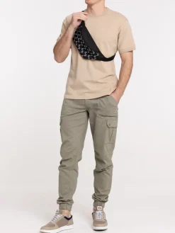 T-shirt sable col rond homme