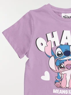 T-shirt Stitch et Angel fille (4-12A)