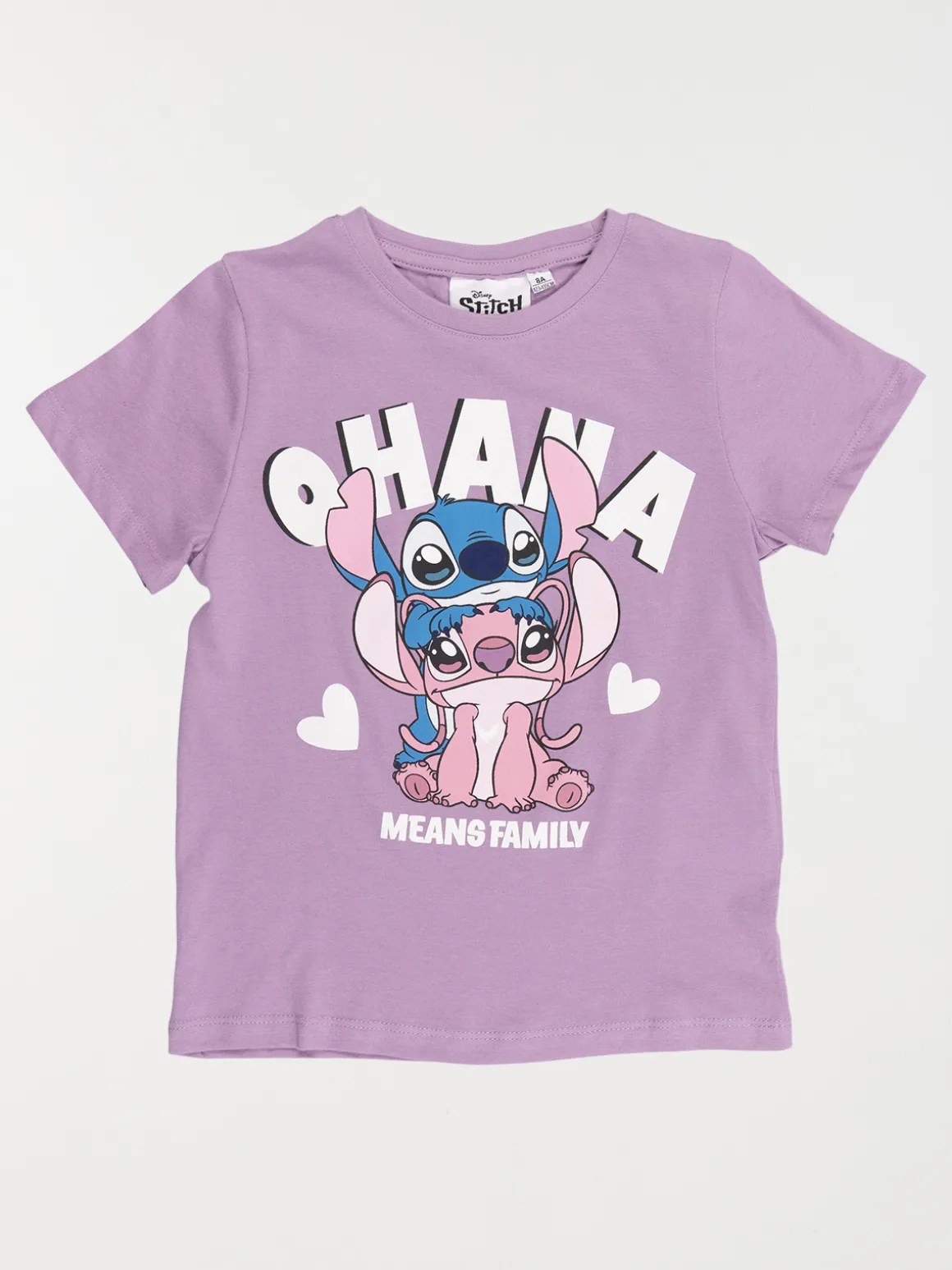 T-shirt Stitch et Angel fille (4-12A)