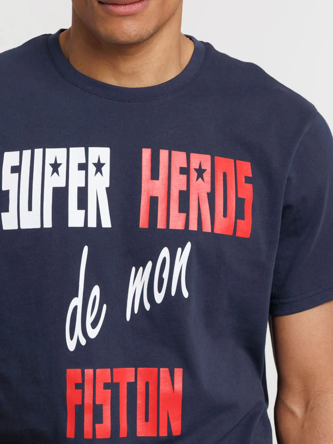 T-shirt super héros de mon fiston homme