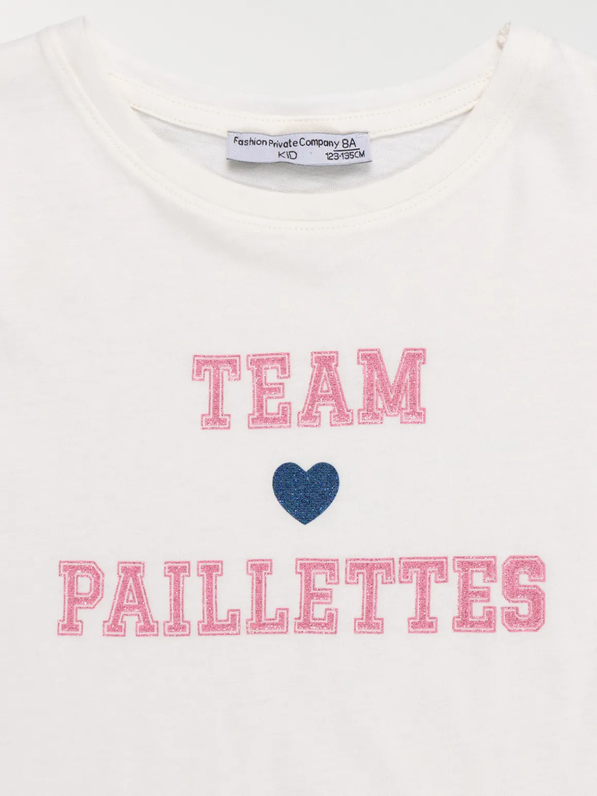 T-shirt team paillette fille (3-12A)