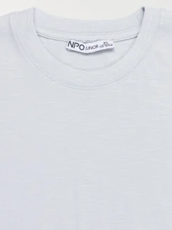 T-shirt uni bleu niagara garçon (XXS-M)