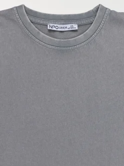 T-shirt uni gris orage garçon (XXS-M)