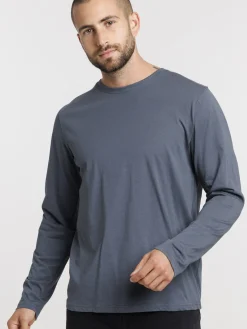 T-shirt uni manches longues homme