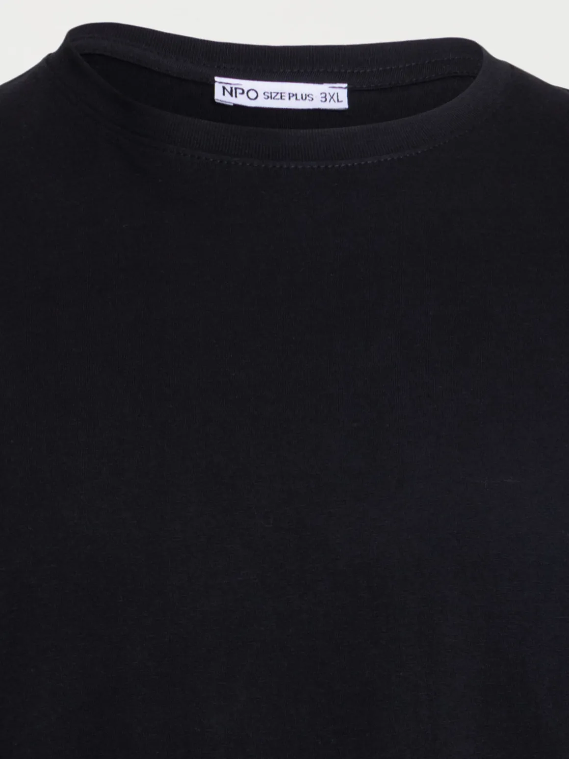 T-shirt uni noir grande taille homme