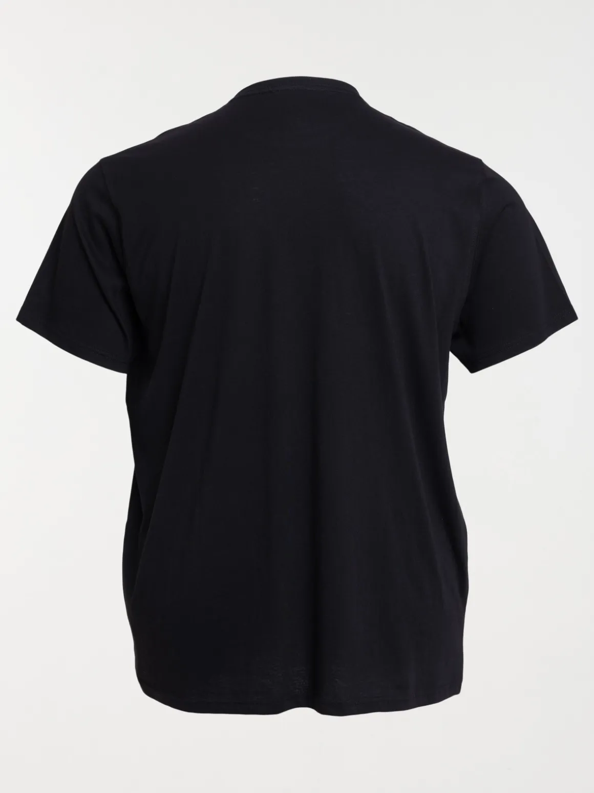 T-shirt uni noir grande taille homme