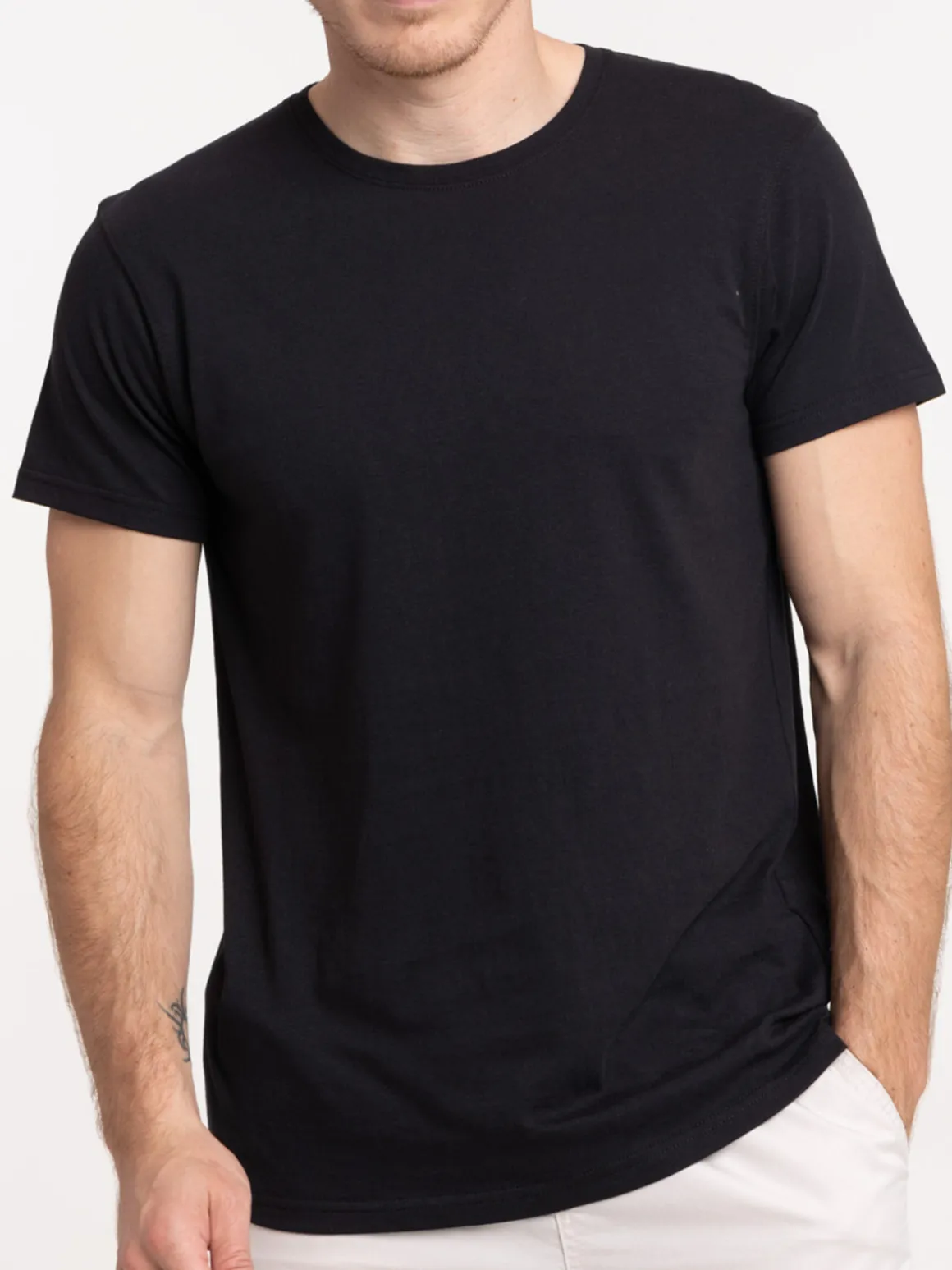 T-shirt uni noir homme