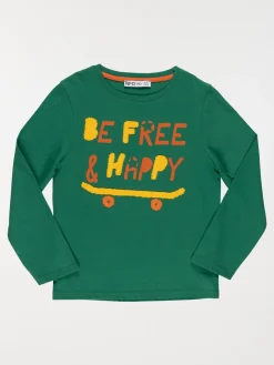 T-shirt vert sapin imprimé garçon (3-8A)