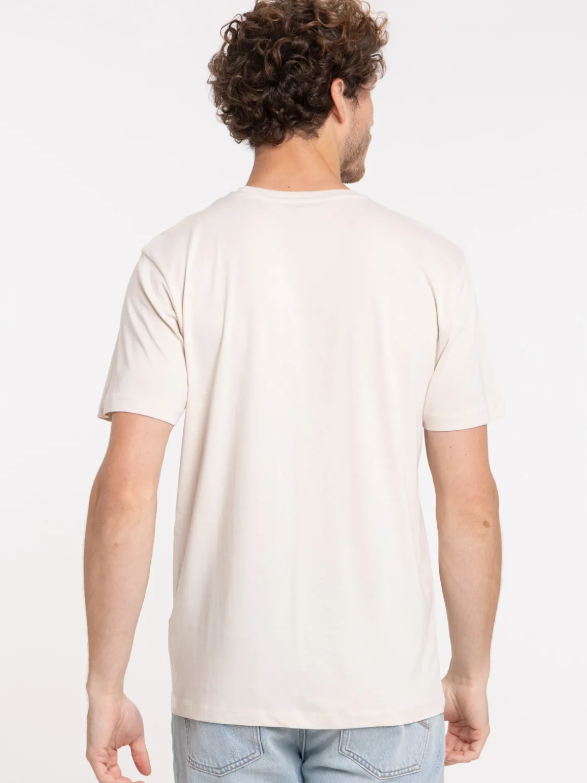 T-shirt vintage beige clair homme
