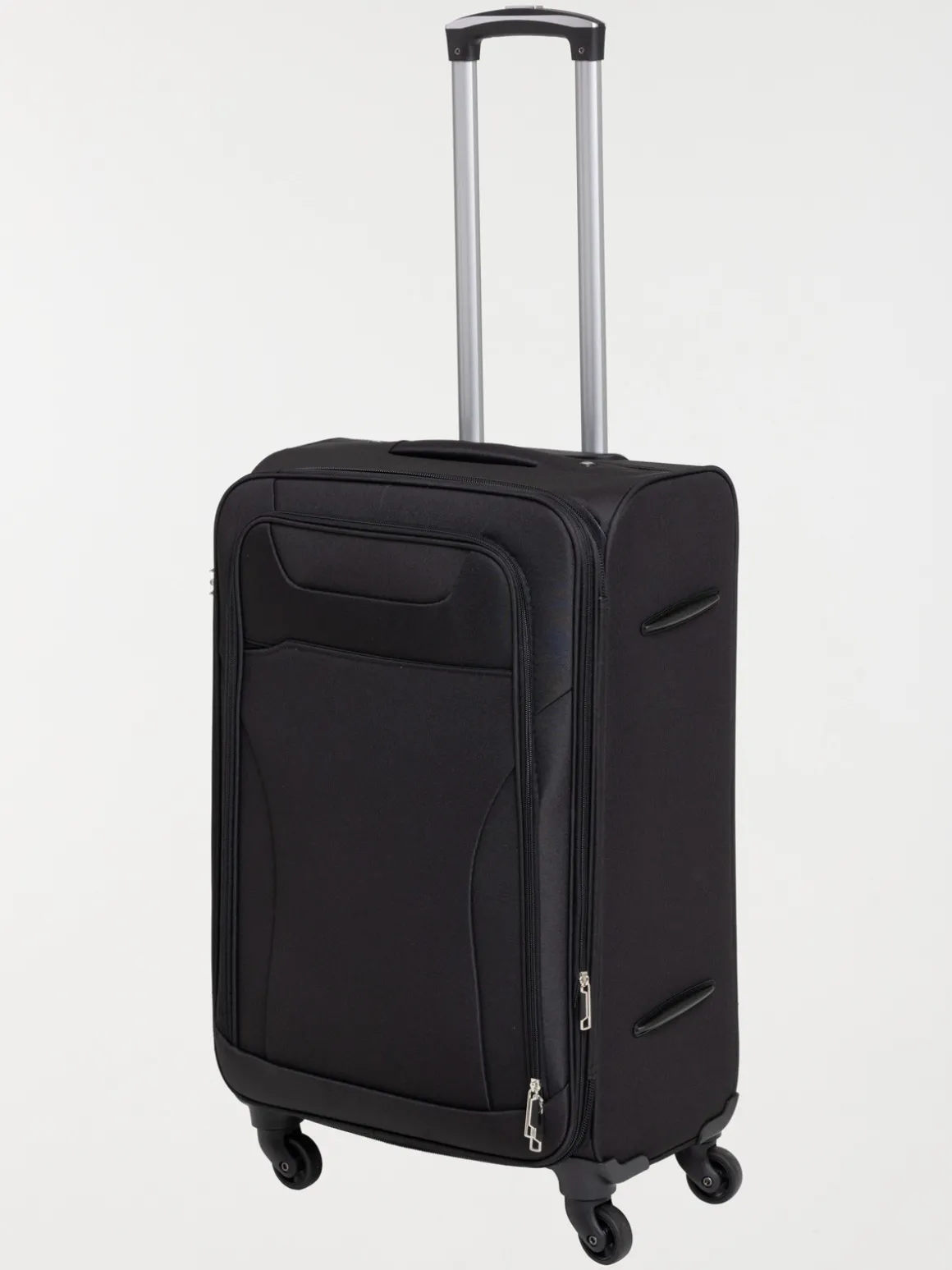 Valise souple noire à roulettes