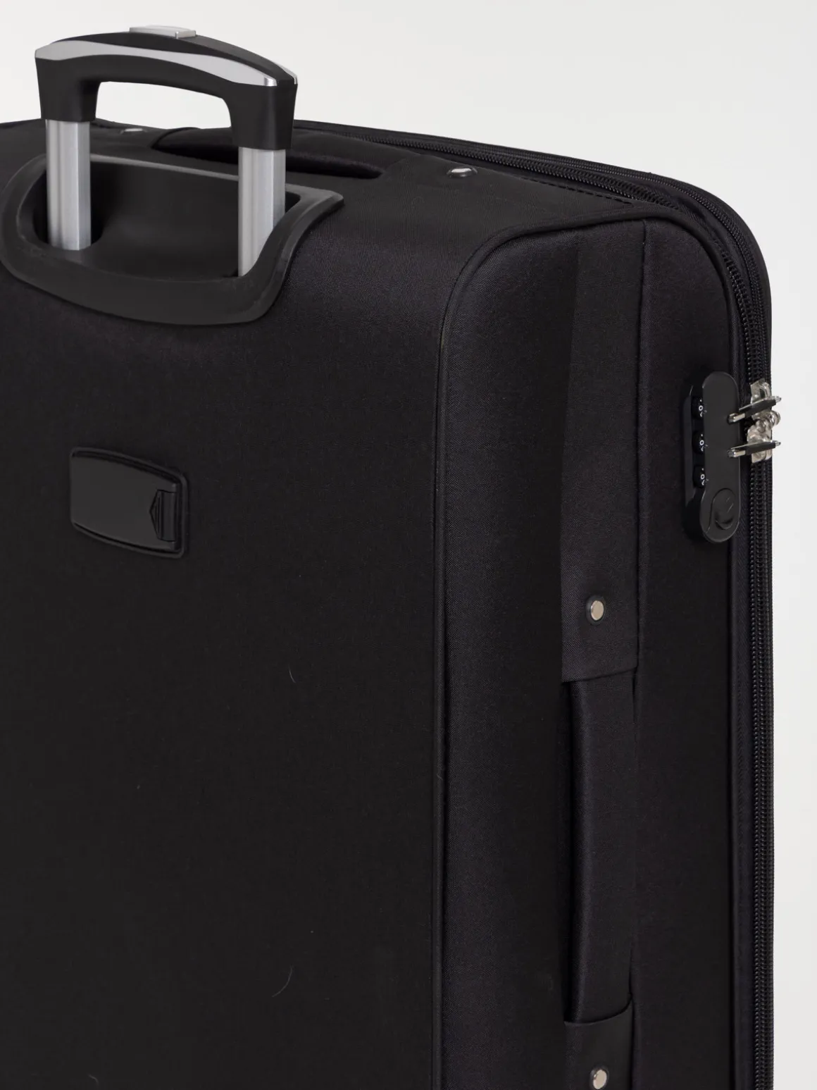 Valise souple noire à roulettes
