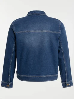 Veste denim stone grande taille femme