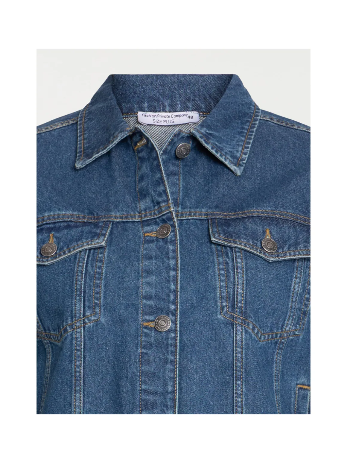 Veste en jean stone grande taille femme