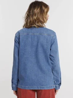 Veste jean femme double stone