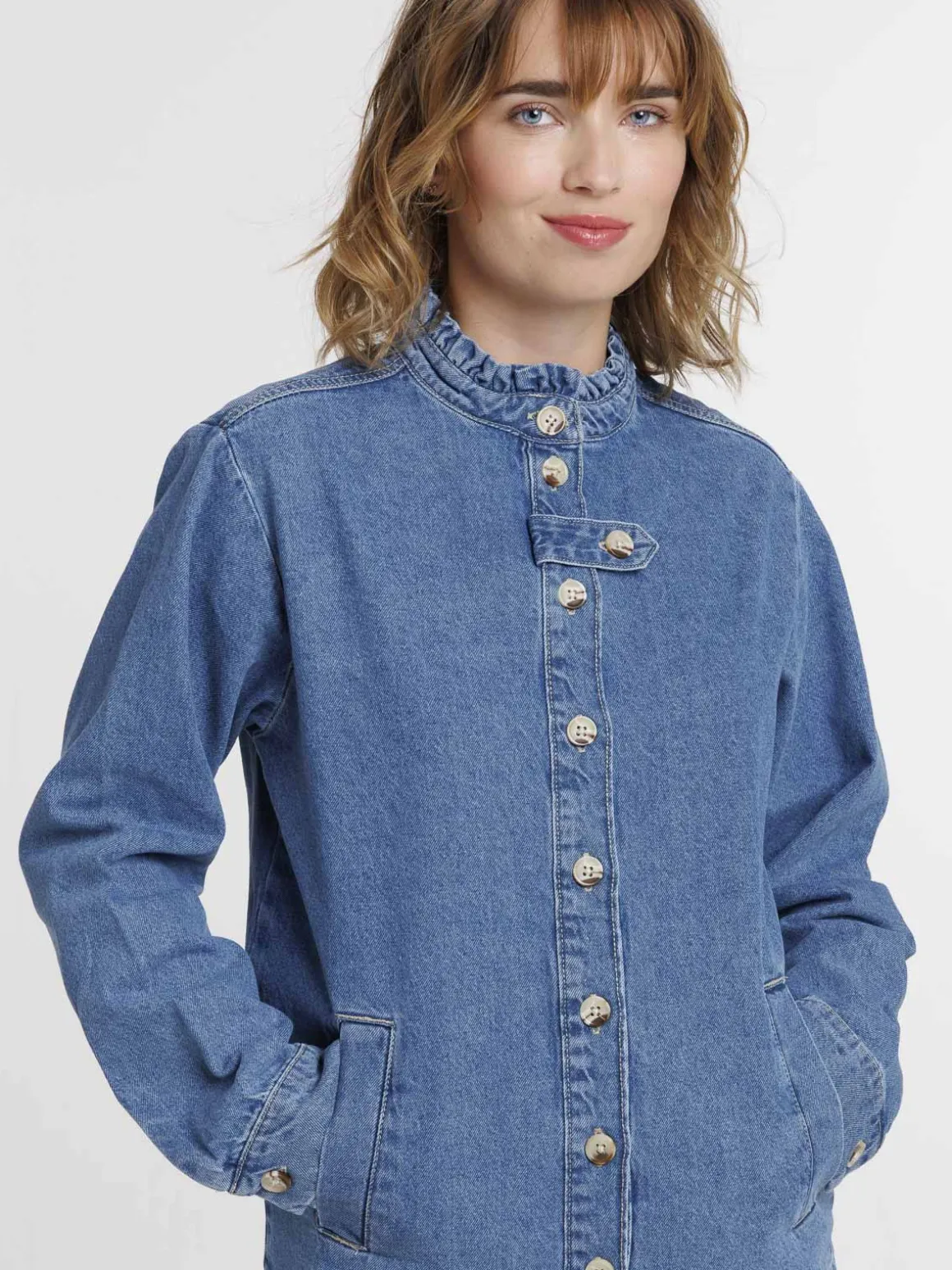 Veste jean femme double stone